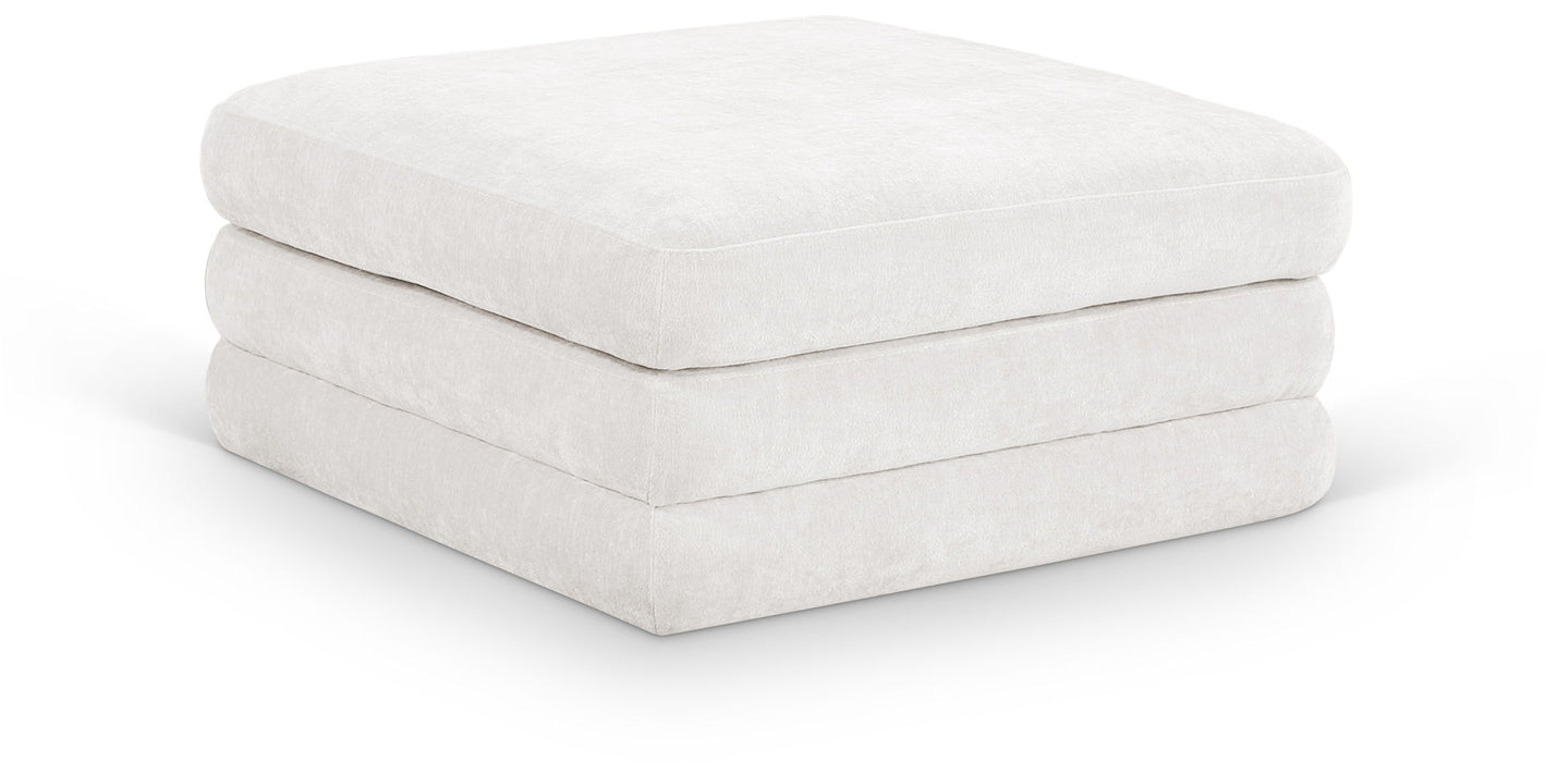 Stellar - Chenille Fabric Upholstered Modular Modular Ottoman