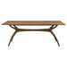 Randolph 79-inch SmartTop rectangular dining table in sheesham wood with a brown finish by CoasterEveryday