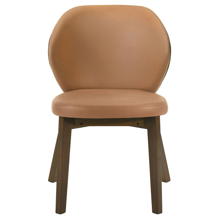 Randolph Dining Side Chair Butterscotch and Brown (Set of 2)