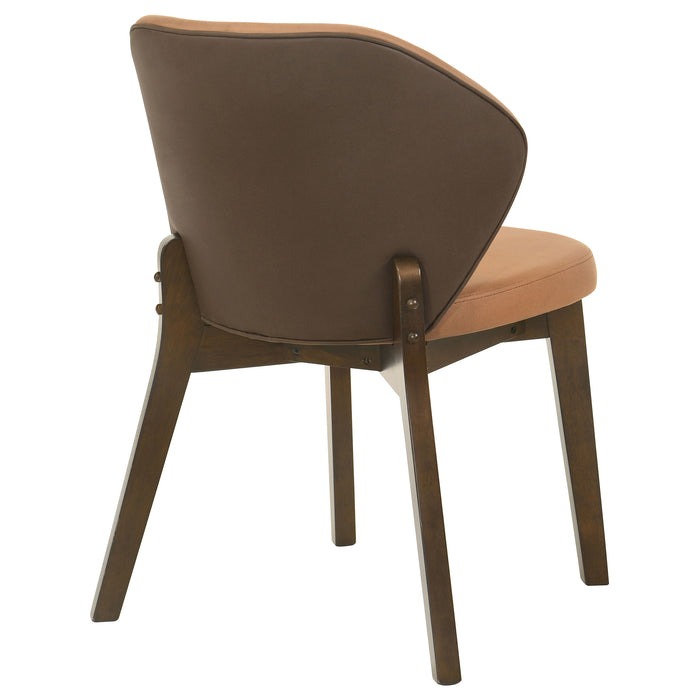 Randolph Dining Side Chair Butterscotch and Brown (Set of 2)