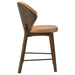 CoasterEveryday Randolph upholstered counter height chairs in butterscotch and brown, set of 2