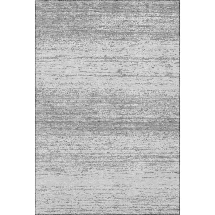 10' X 14' Striped Washable Area Rug With UV Protection (668125) - Gray / Silver