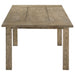 CoasterEveryday Cardova 5-piece extension dining table set in Vineyard Oak with matching chairs and table extension.