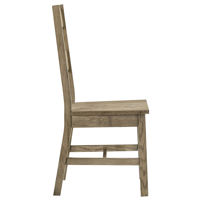 CoasterEveryday Cardova 5-piece extension dining table set in Vineyard Oak with matching chairs and extendable table design.