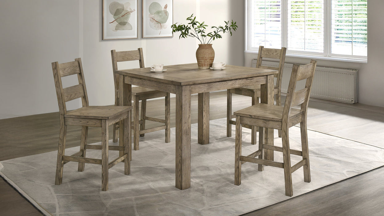 Cardova 5-piece Counter Height Dining Table Set Vineyard Oak