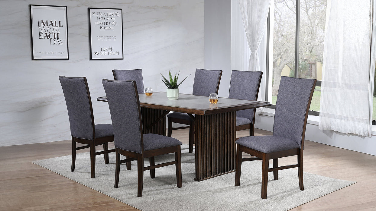 Sherwood 7-piece Rectangular Dining Table Set Brown