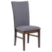 CoasterEveryday Sherwood upholstered dining side chairs in grey, set of 2