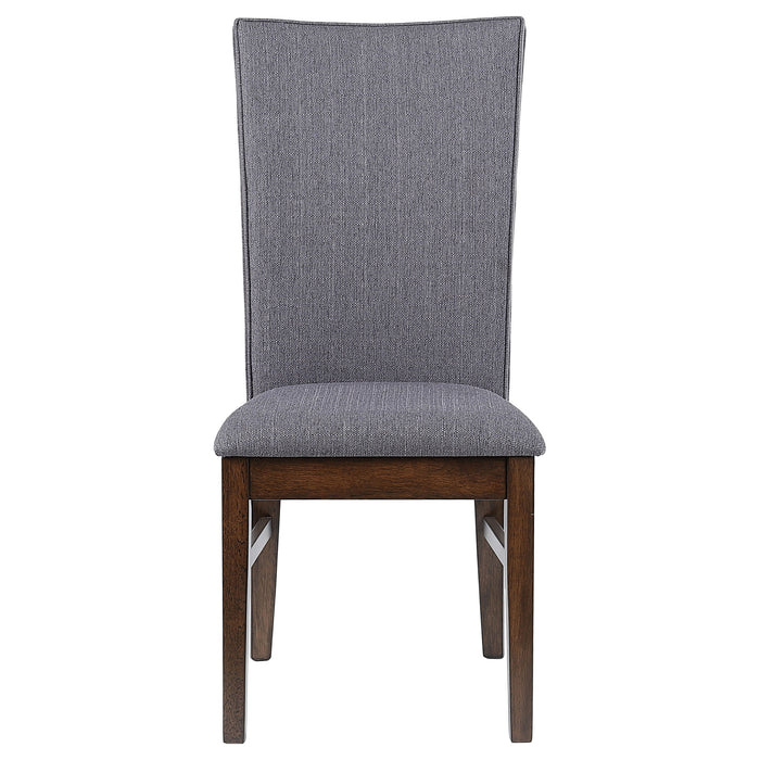 Sherwood upholstered dining side chair in grey by CoasterEveryday, set of 2