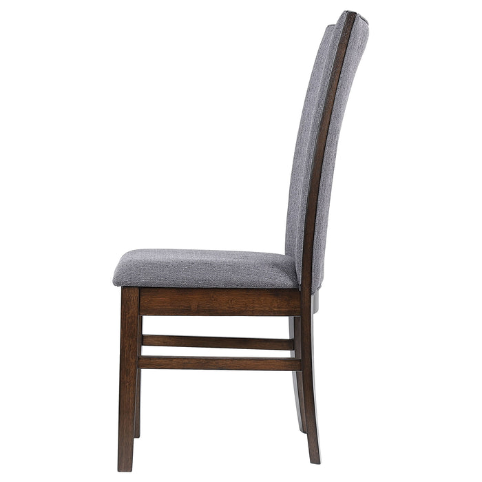 Sherwood upholstered dining side chair in grey by CoasterEveryday, set of 2