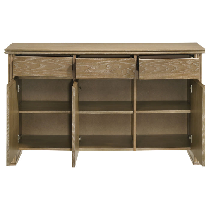 Adina 3-door 59-inch Sideboard Server Distressed Light Brown
