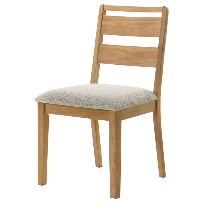Duncan Ladder Back Dining Side Chair Washed Oak (Set of 2)
