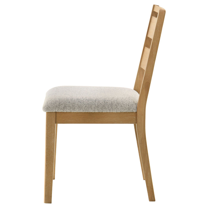 Duncan Ladder Back Dining Side Chair Washed Oak (Set of 2)