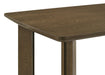 Ottawa 71-inch brown rectangular wood dining table by CoasterEveryday, showcasing a sturdy tabletop with sleek wood grain finish.