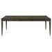 Ash brown Reseda 81-inch extension leaf dining table by CoasterEveryday, shown with extended leaves and sturdy wooden construction.