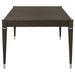 Ash brown Reseda 81-inch extension leaf dining table by CoasterEveryday, showing the wood grain and extended surface for dining.