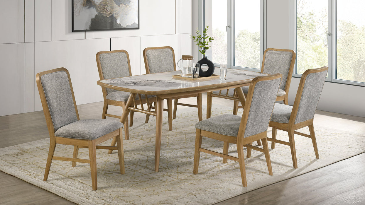 Croyden 7-piece Rectangular Dining Set Weathered Natural
