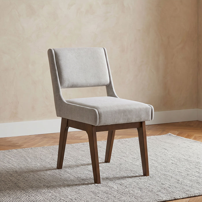 Galindo Upholstered Dining Side Chair Light Grey (Set of 2)