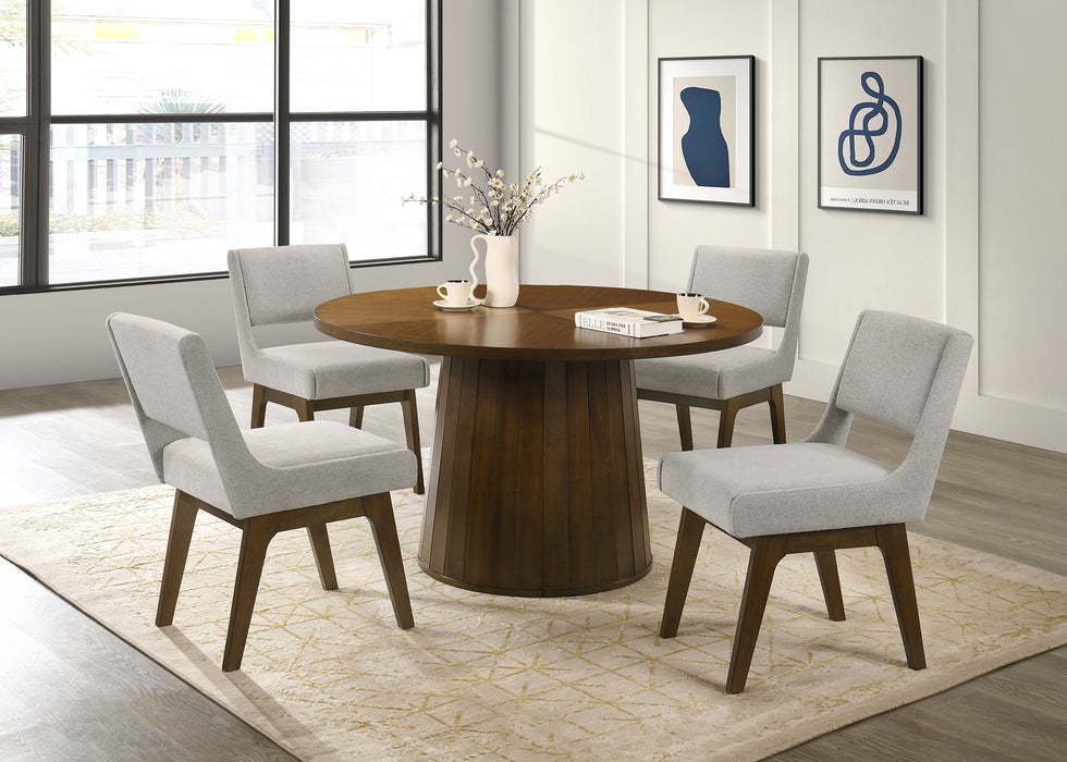 Galindo Upholstered Dining Side Chair Light Grey (Set of 2)