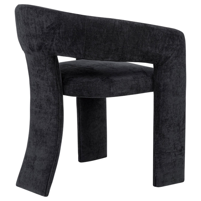 Carlow Upholstered Dining Arm Chair Black (Set of 2)
