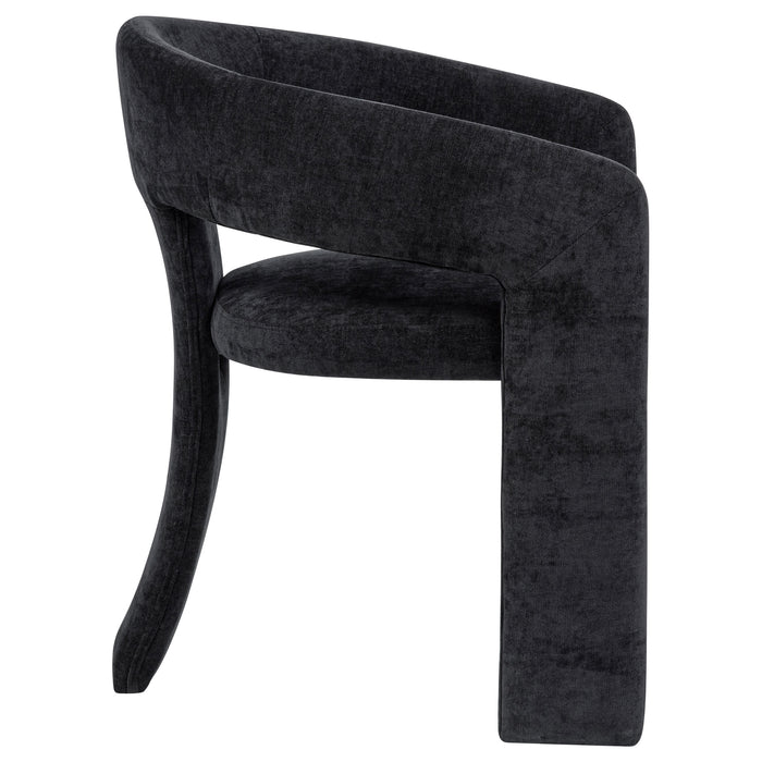 Carlow Upholstered Dining Arm Chair Black (Set of 2)