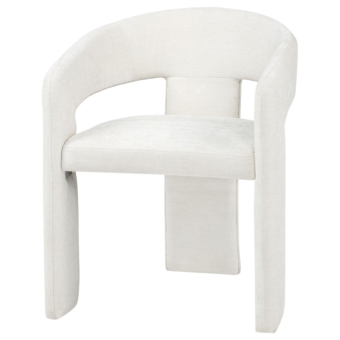 Carlow Upholstered Dining Arm Chair White (Set of 2)