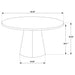 CoasterEveryday Franklin 5-piece 50-inch round SmartTop™ dining set with grey and dark brown finish, featuring a modern wood design.