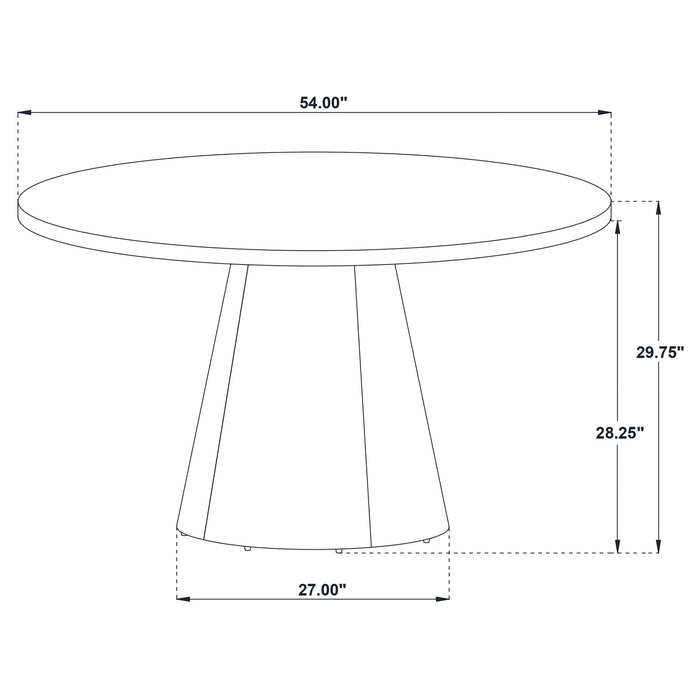 Franklin 5-piece 54-inch Round Dining Table Set Dark Brown