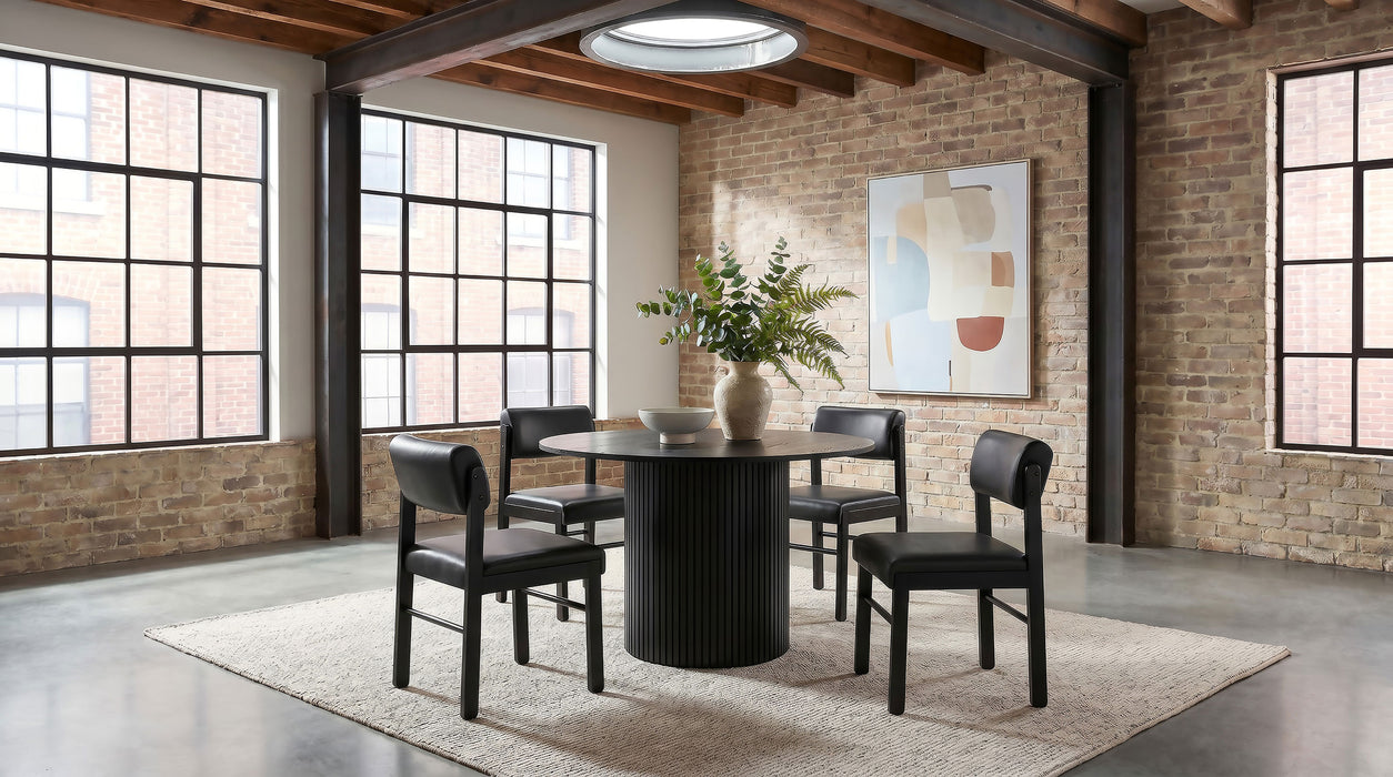 Kehoe Upholstered Dining Side Chair Black (Set of 2)