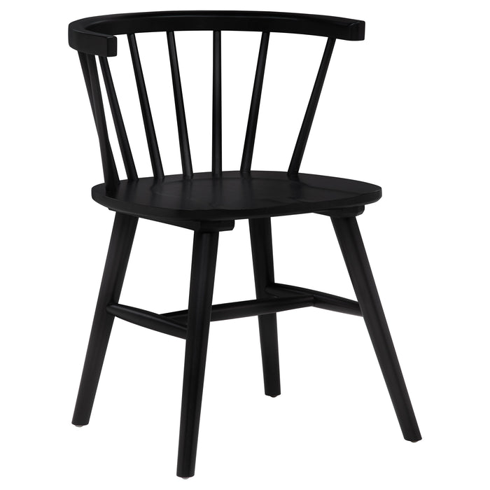 Hamlyn 5-piece Round Wood Dining Set Black