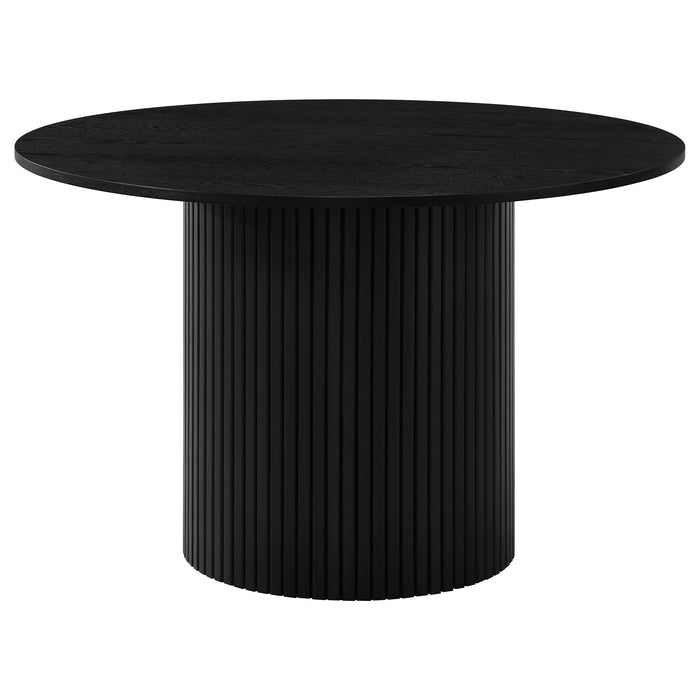 Hamlyn 5-piece Round Wood Dining Set Black