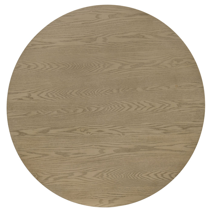 Hamlyn 5-piece Round Wood Dining Set Black and Natural Oak