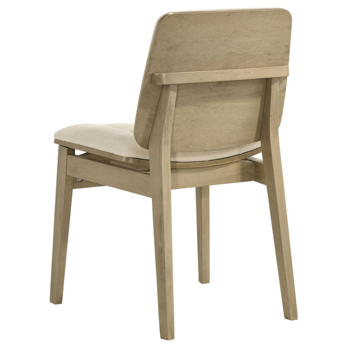 Hamlyn 5-piece Round Wood Dining Set Cream and Natural Oak