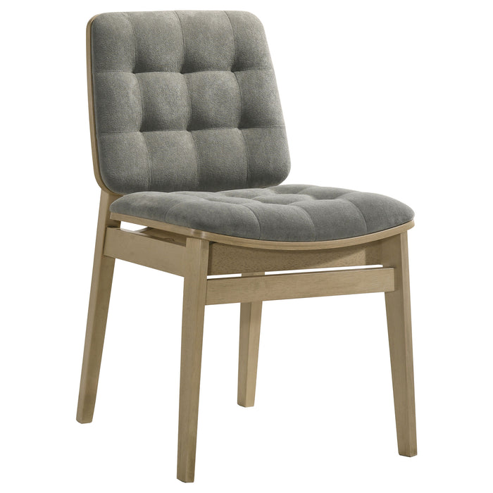 Hamlyn 5-piece Round Wood Dining Set Grey and Natural Oak