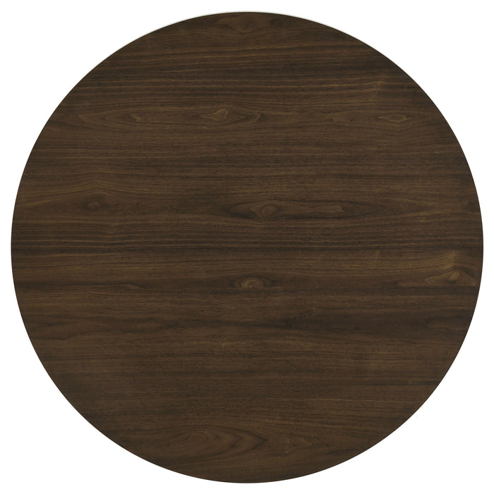 Hamlyn 5-piece Round Wood Dining Set Wheat and Walnut