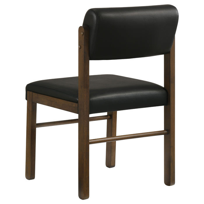 Hamlyn 5-piece Round Wood Dining Set Black and Walnut