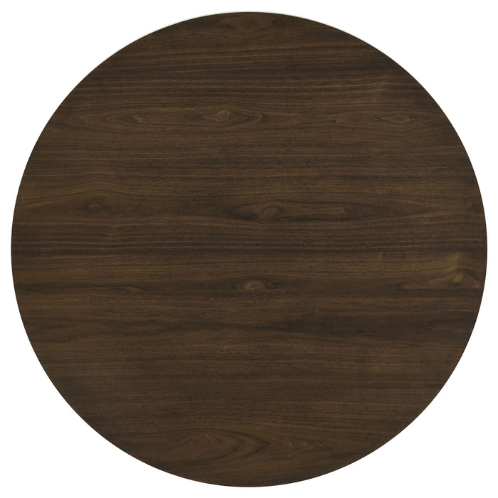 Hamlyn 5-piece Round Wood Dining Set Grey and Walnut