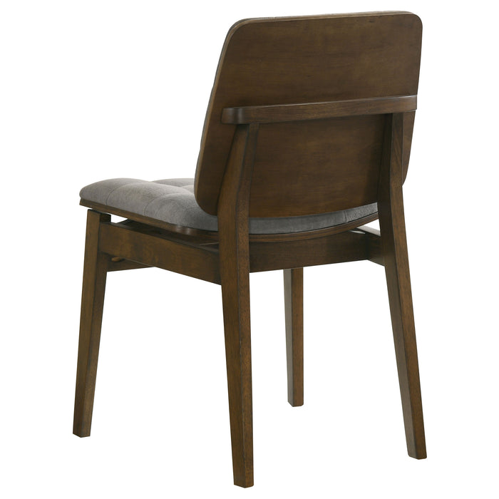 Hamlyn 5-piece Round Wood Dining Set Grey and Walnut