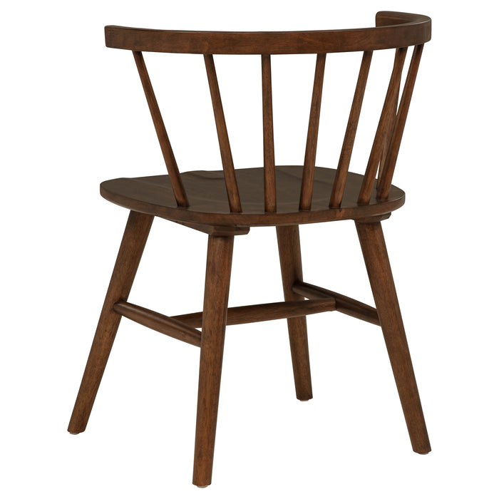 Hamlyn 5-piece Round Wood Dining Set Walnut