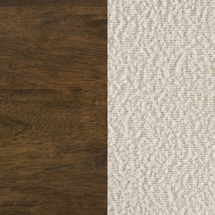 Kehoe Upholstered Dining Side Chair Cream and Walnut (Set of 2)