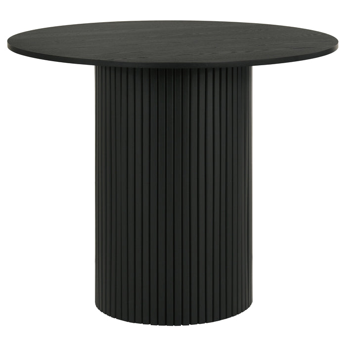 Hamlyn 5-piece Round Wood Counter Height Dining Set Cream and Black