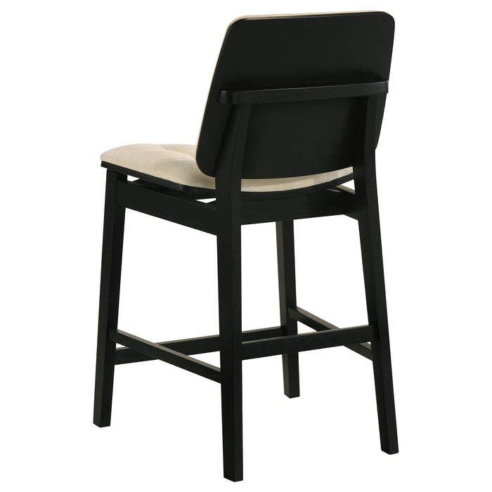 Hamlyn 5-piece Round Wood Counter Height Dining Set Cream and Black