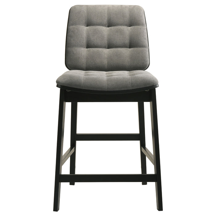 Hamlyn 5-piece Round Wood Counter Height Dining Set Grey and Black