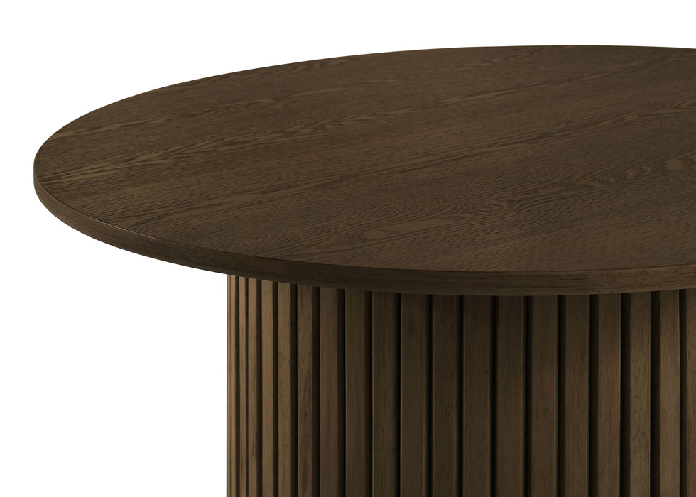 Hamlyn 5-piece Round Wood Counter Height Dining Set Black and Walnut
