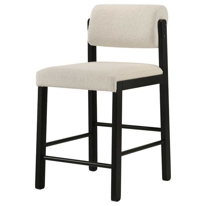 Kehoe Upholstered Counter Height Chair Cream and Black (Set of 2)