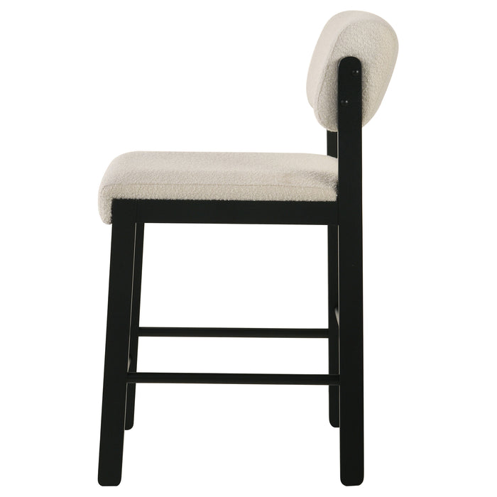 Kehoe Upholstered Counter Height Chair Cream and Black (Set of 2)