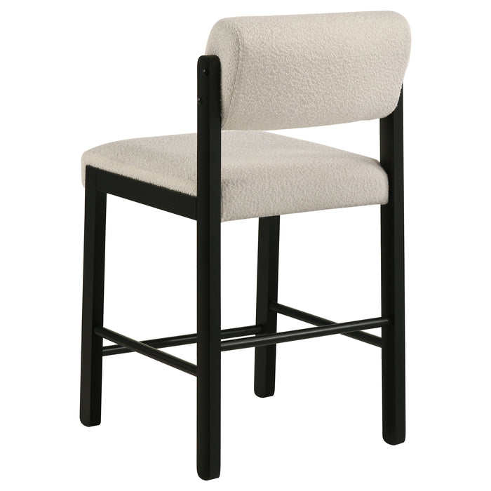Kehoe Upholstered Counter Height Chair Cream and Black (Set of 2)