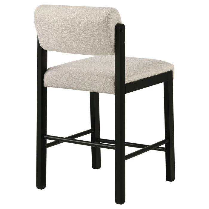 Kehoe Upholstered Counter Height Chair Cream and Black (Set of 2)