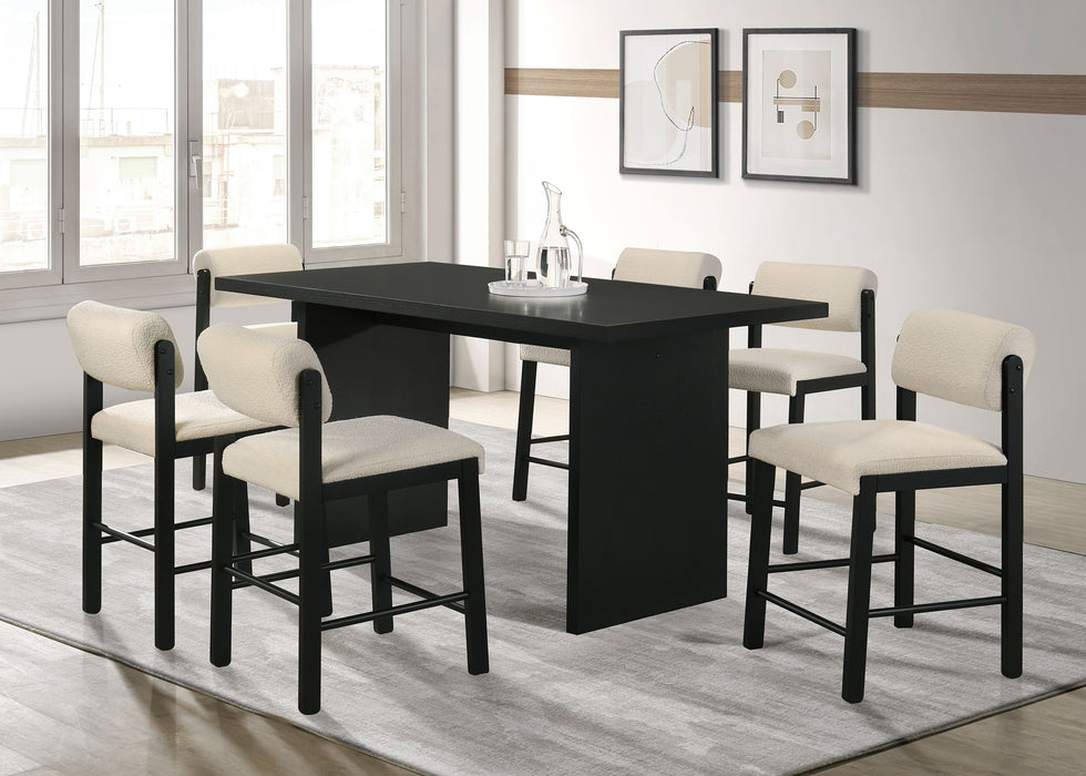 Kehoe Upholstered Counter Height Chair Cream and Black (Set of 2)