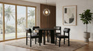 CoasterEveryday 47-inch round black wood dining table with smooth surface and sturdy base, ideal for modern dining rooms.