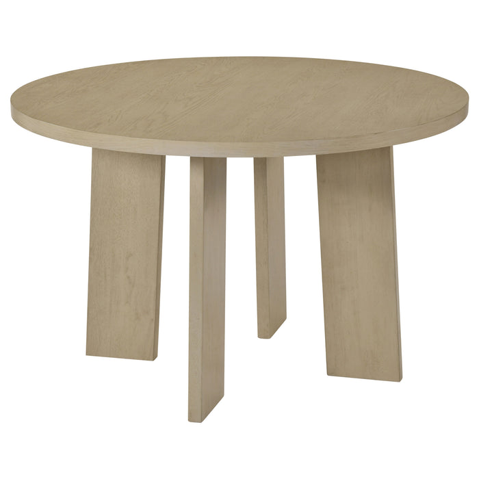 Strouse 5-piece Dining Set Cream and Natural Oak